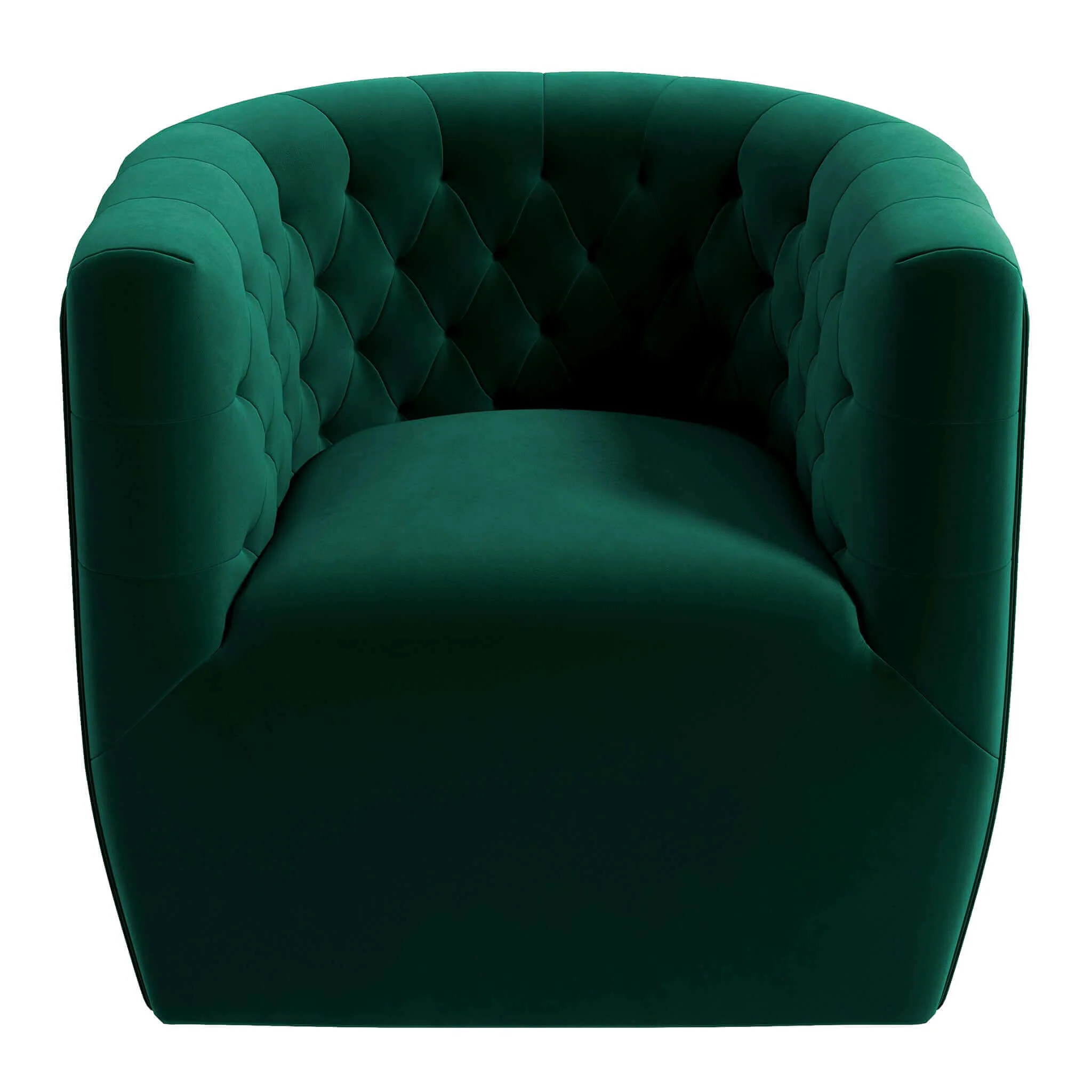 Delaney Green Velvet Swivel Chair - Image 3