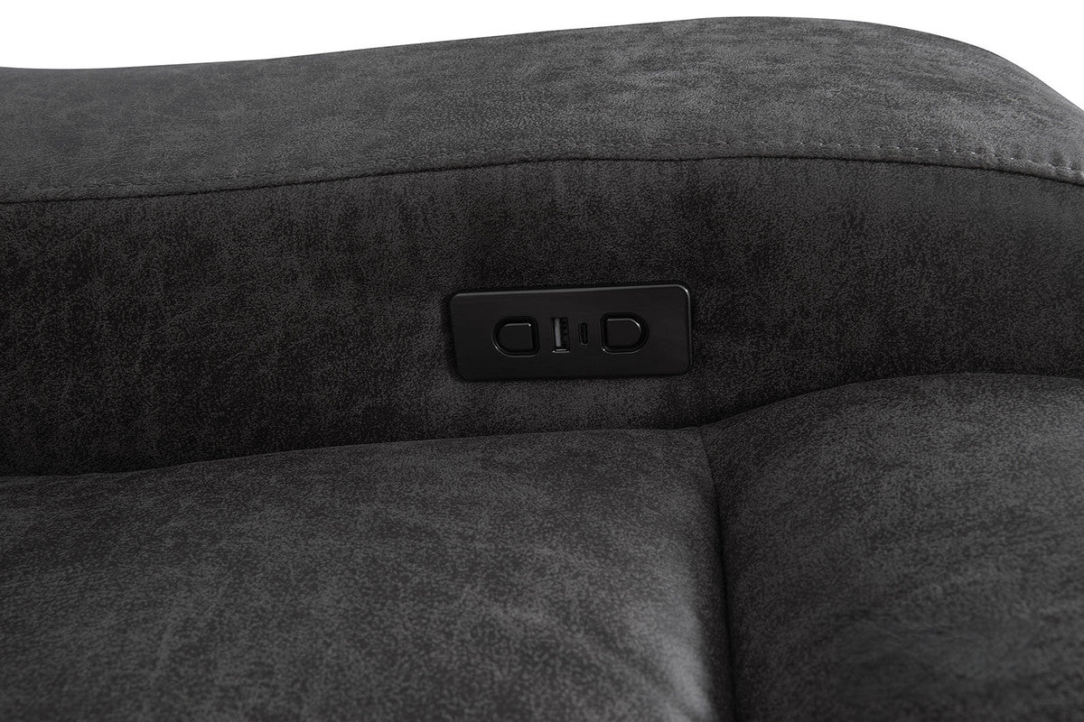 Demetrius Dark Gray Power Sofa - Image 4