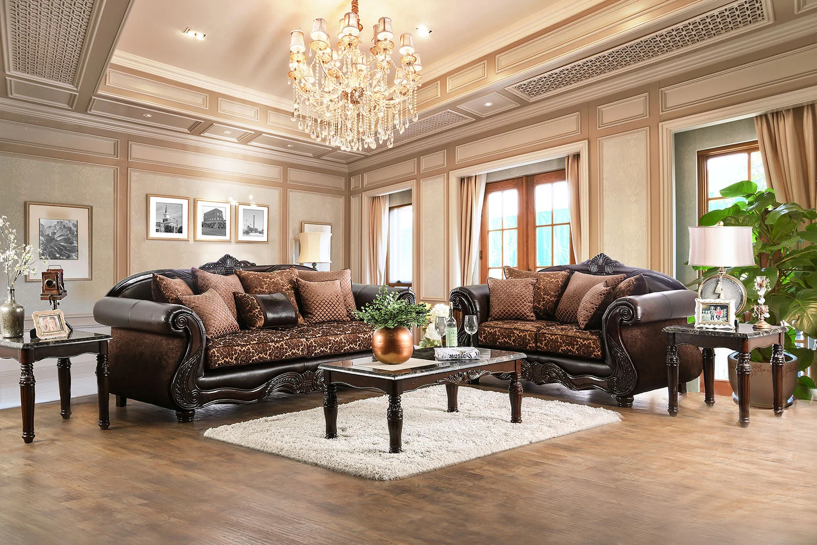 Elpis Brown/Espresso Loveseat - Image 3