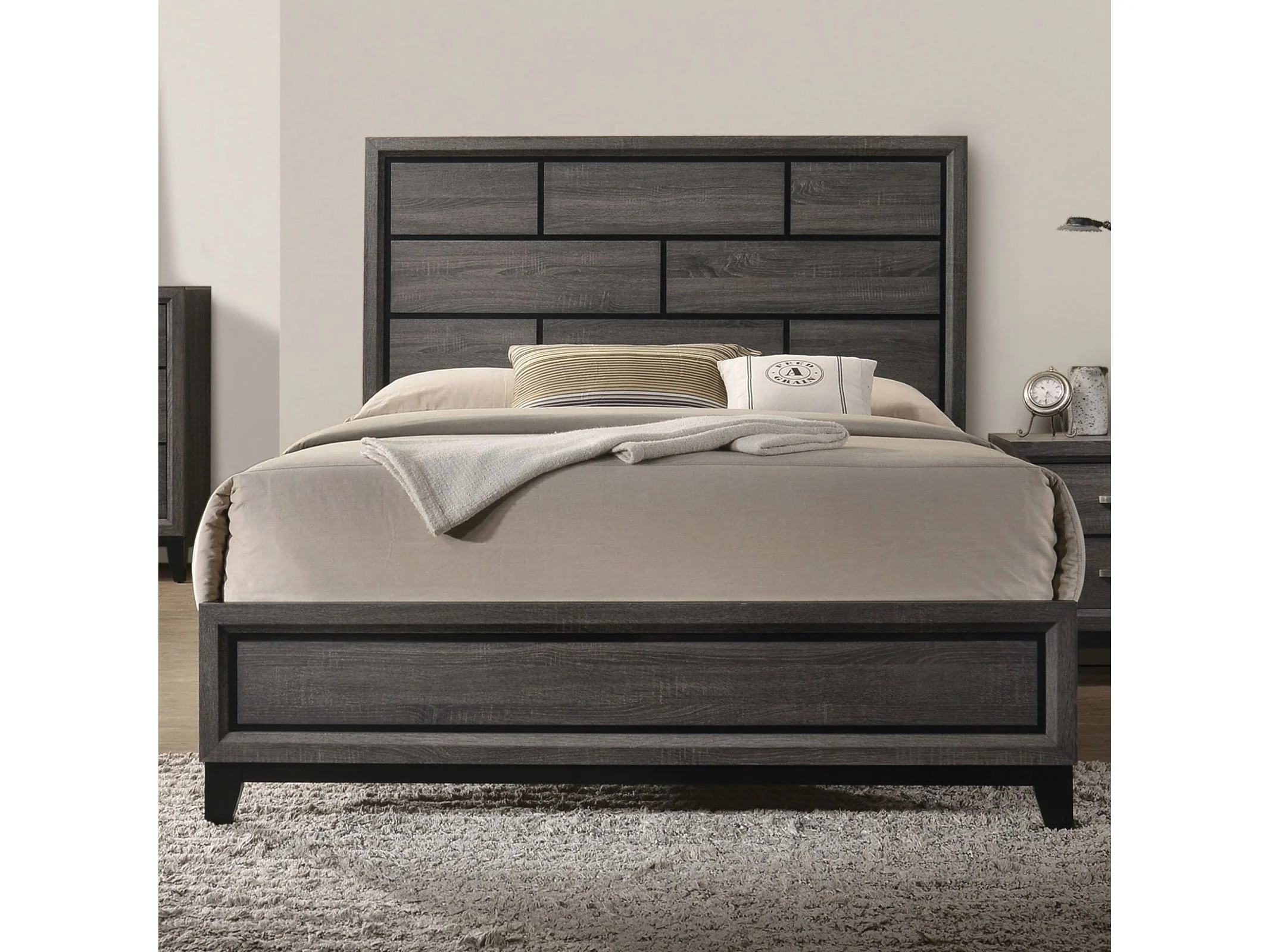 Errico Gray Twin Bed