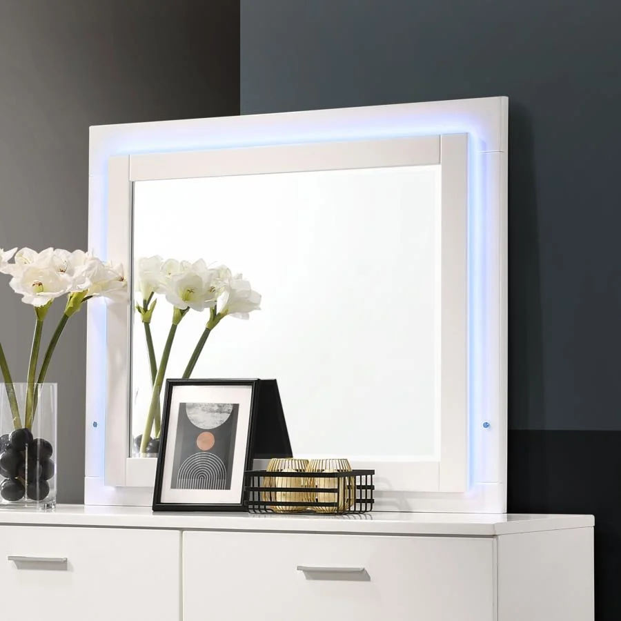 Felicity Dresser Mirror White High Gloss - Image 2