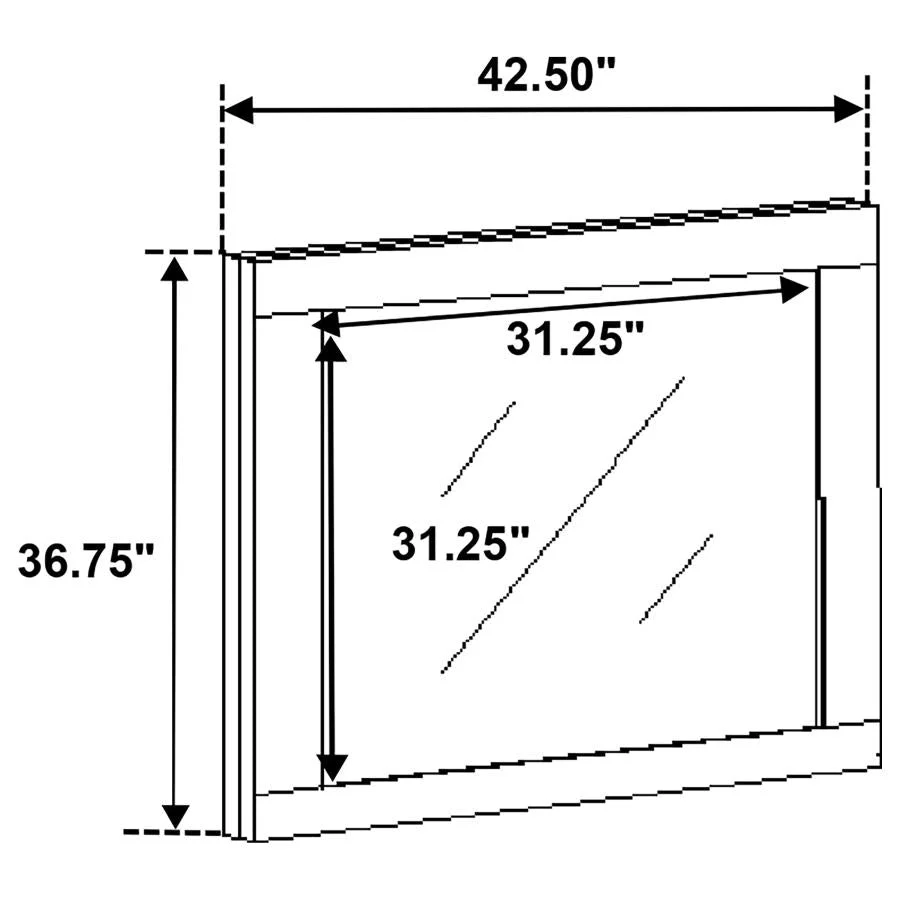 Fenwick Dresser Mirror Grey Oak - Image 5