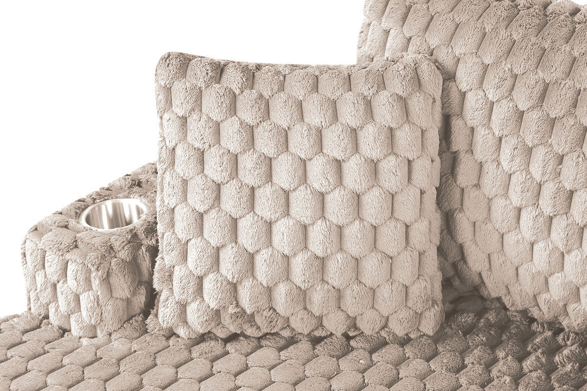 Ferryhill Taupe 2-Arm Chaise - Image 5