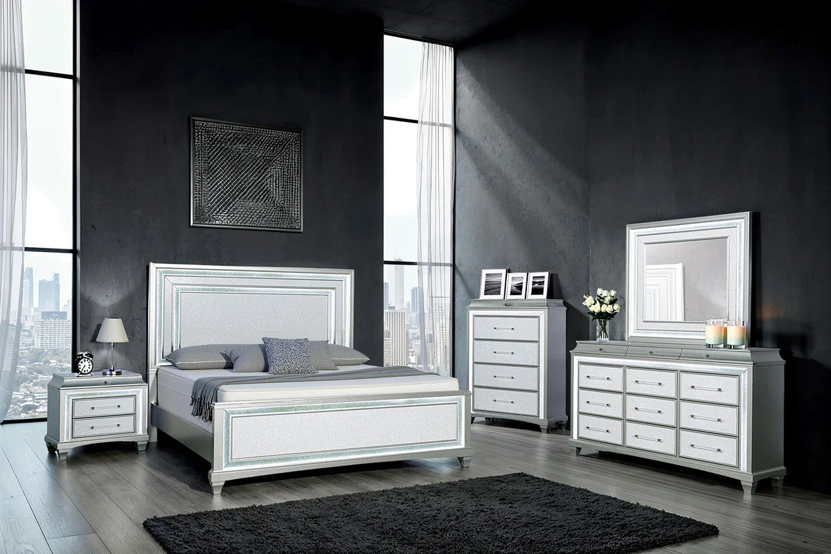 Galea Gray Nightstand w/ LED - Image 2