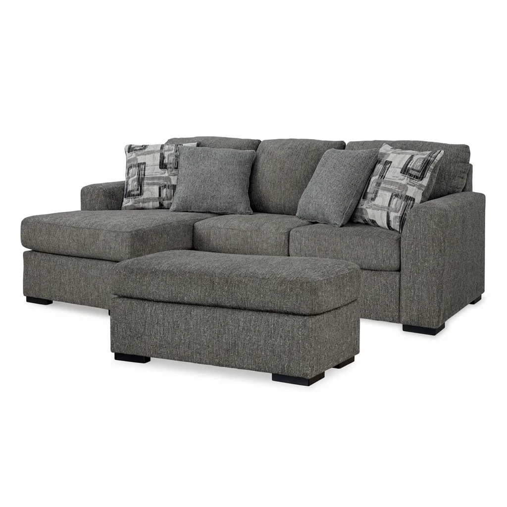 Gardiner Sofa Chaise with Ottoman