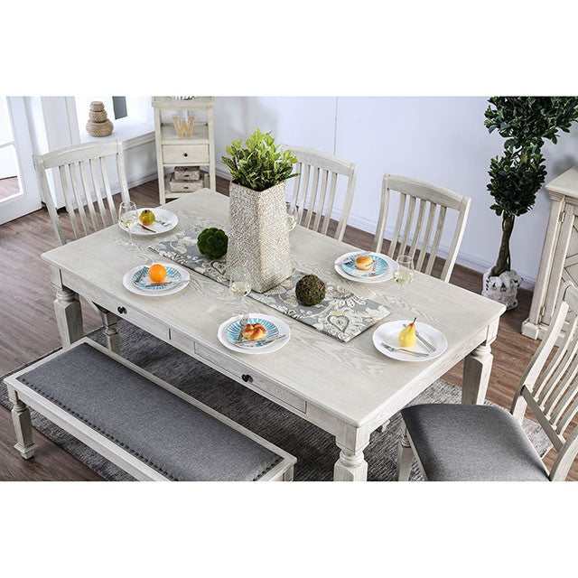 Georgia Antique White/Gray Dining Table - Image 2