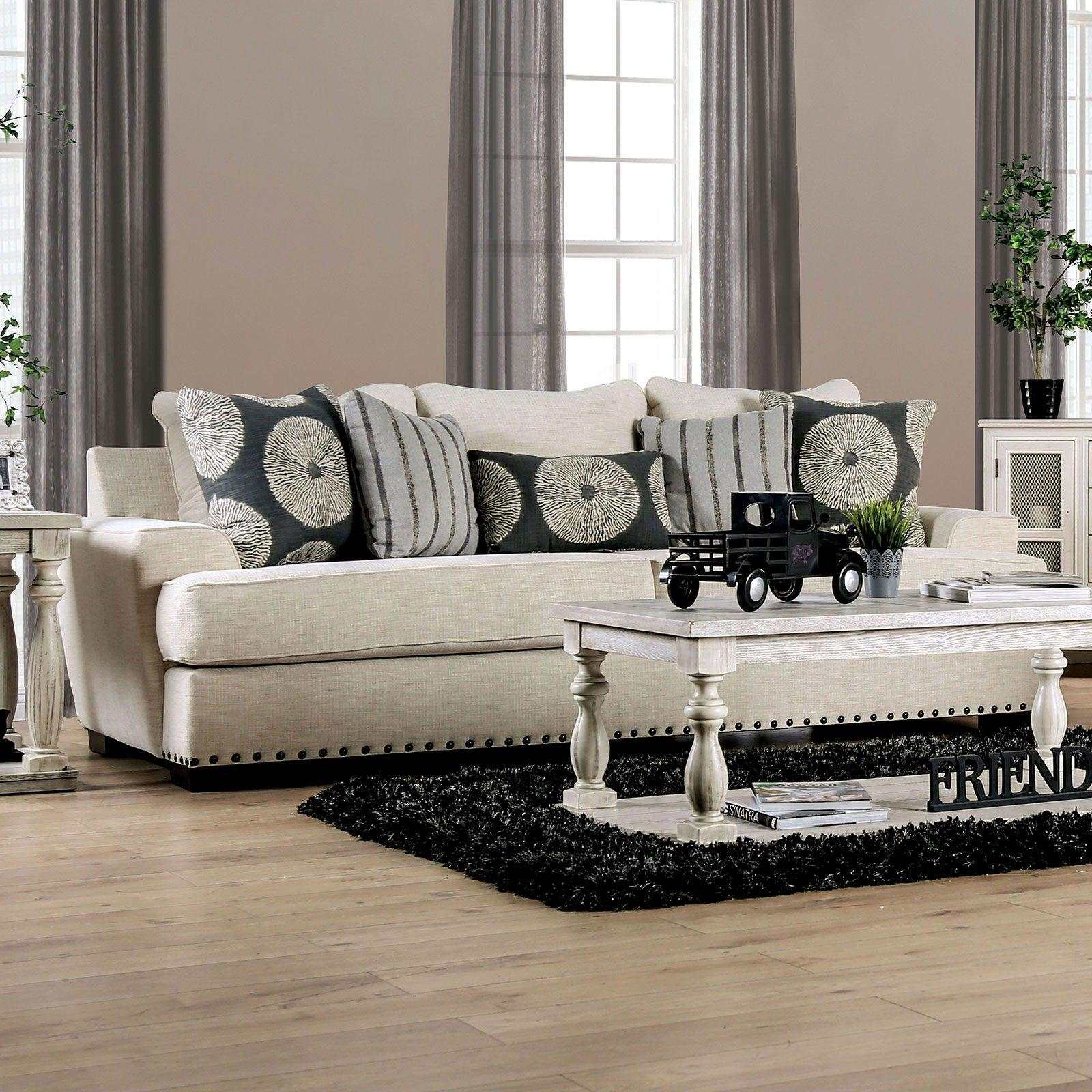 Germaine Ivory Stationary Sofa & Loveseat 2pc - Image 2