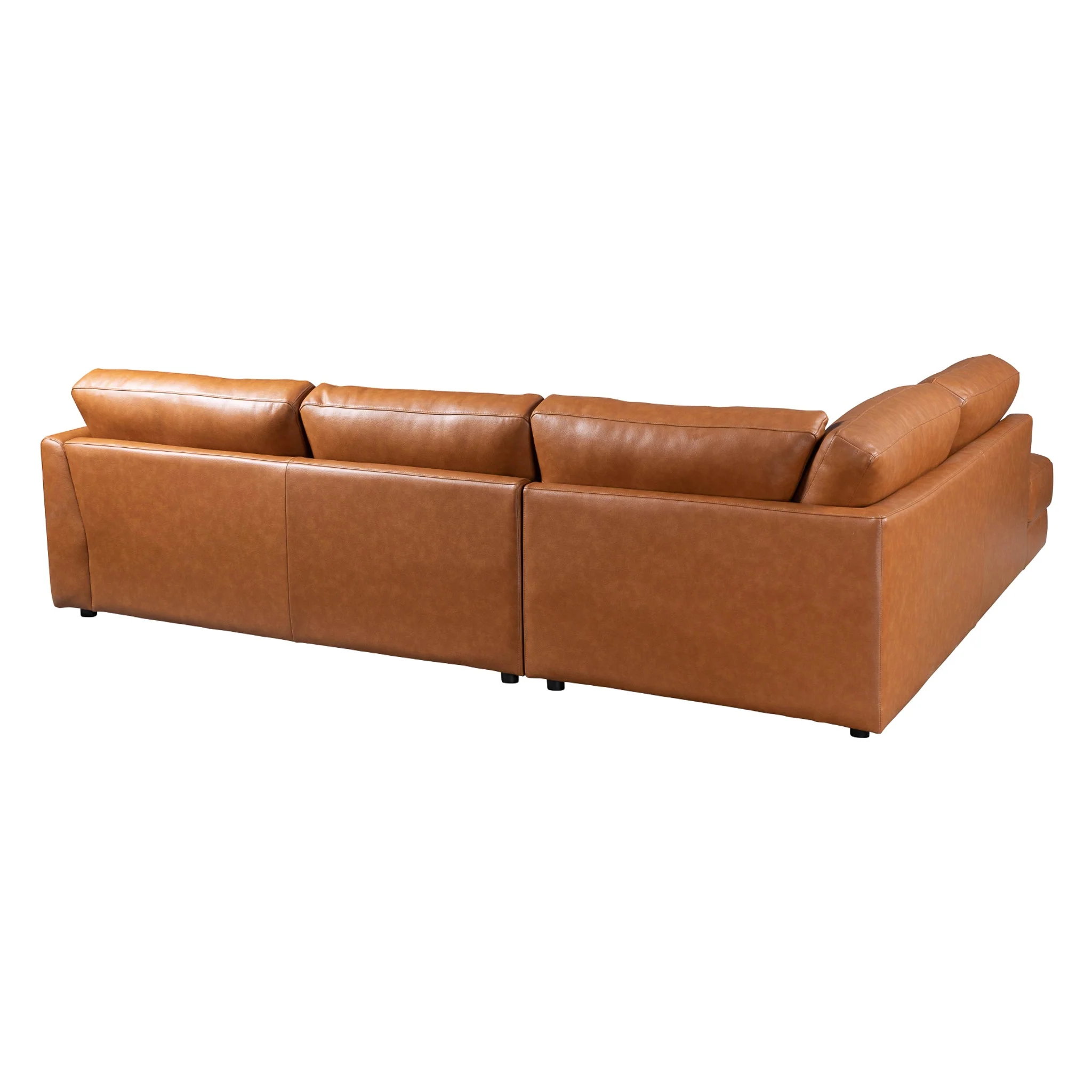 Glander Sectional Left Sofa  - Cognac Leather - Image 4
