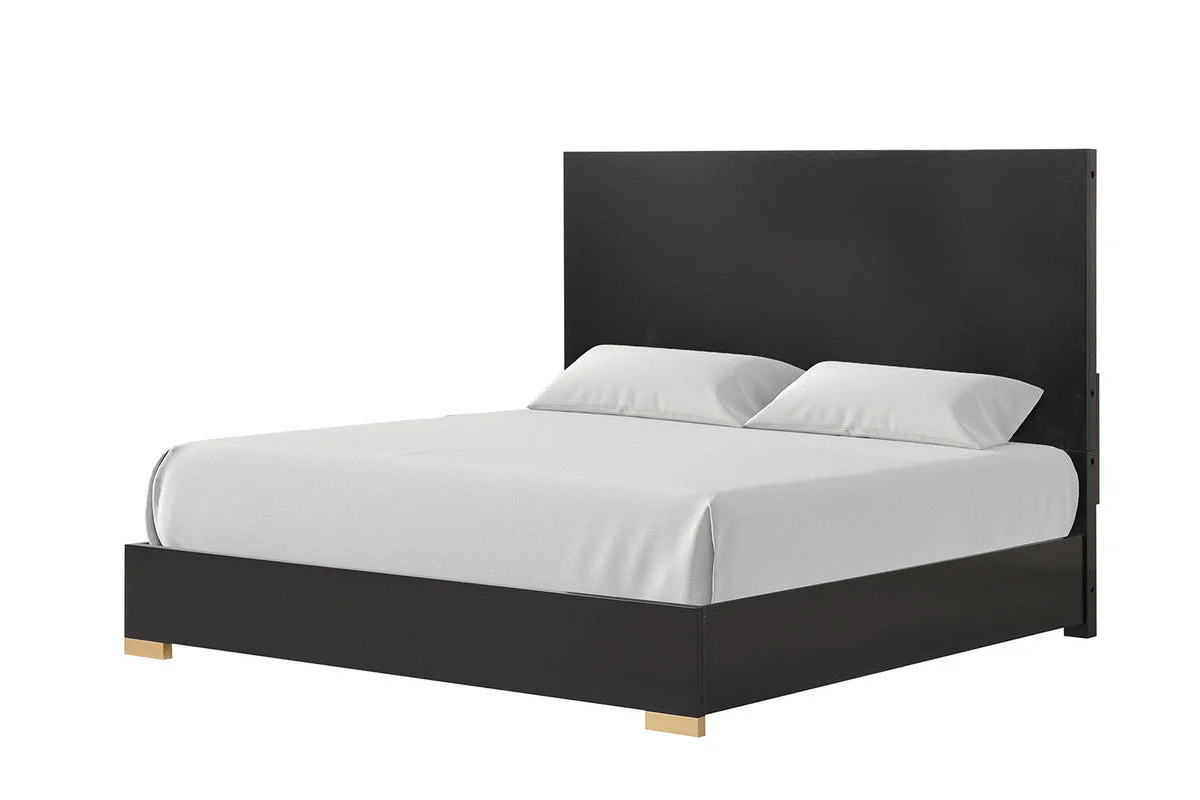 Goldsberg Black/Gold 4 Pc. Queen Bedroom Set - Image 2