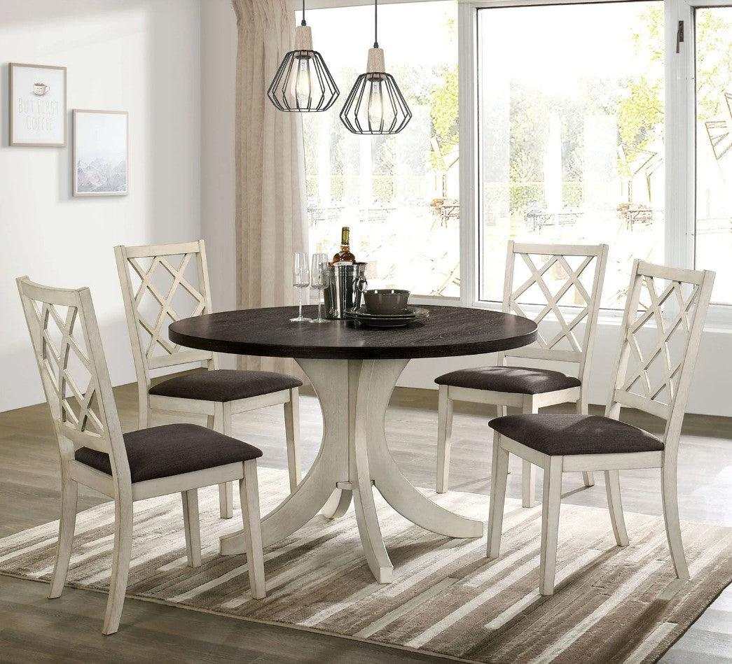 Haleigh Antique White & Gray Side Chair (Set of 2) - Image 2