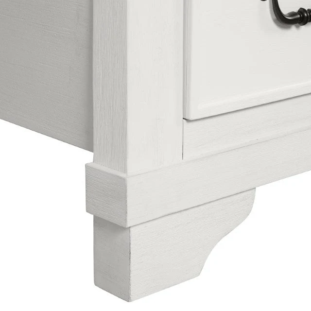 Hampstead White/Dark Brown Eastern King Bed - Image 3