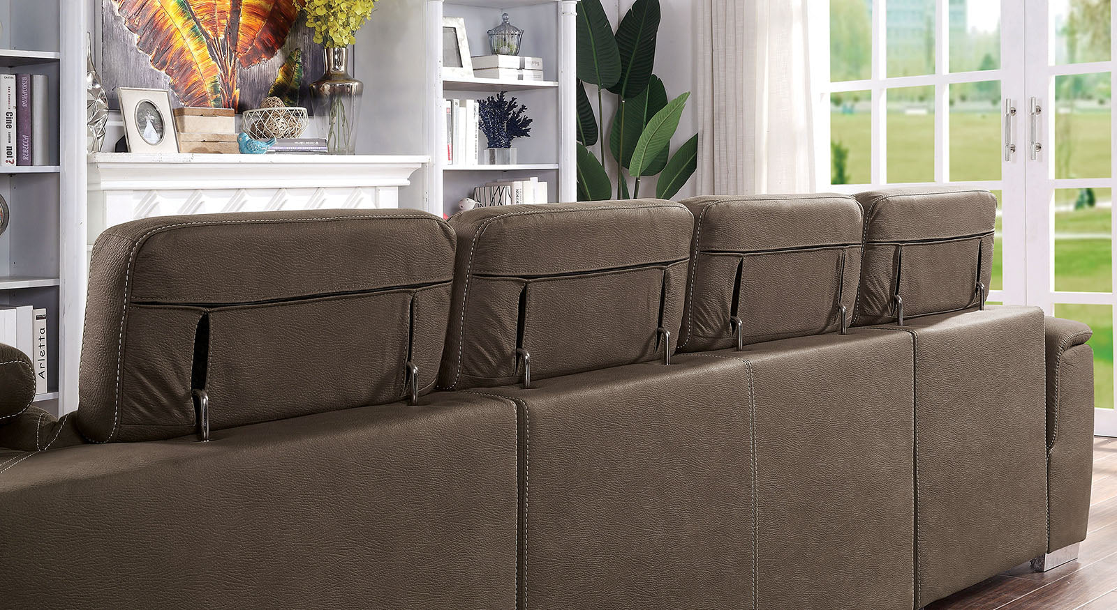 Hugo Light Brown Sectional - Image 5