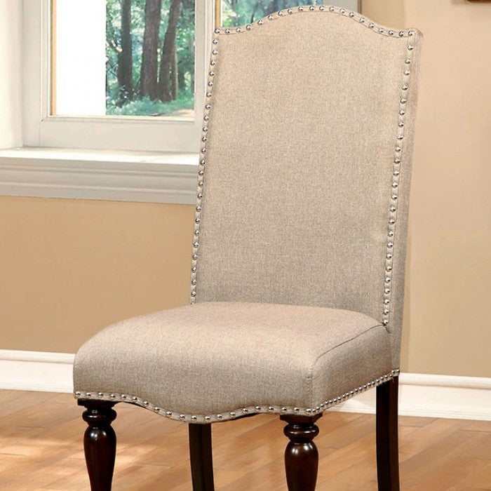 Hurdsfield Antique Cherry & Beige Dining Chair (Set of 2) - Image 2