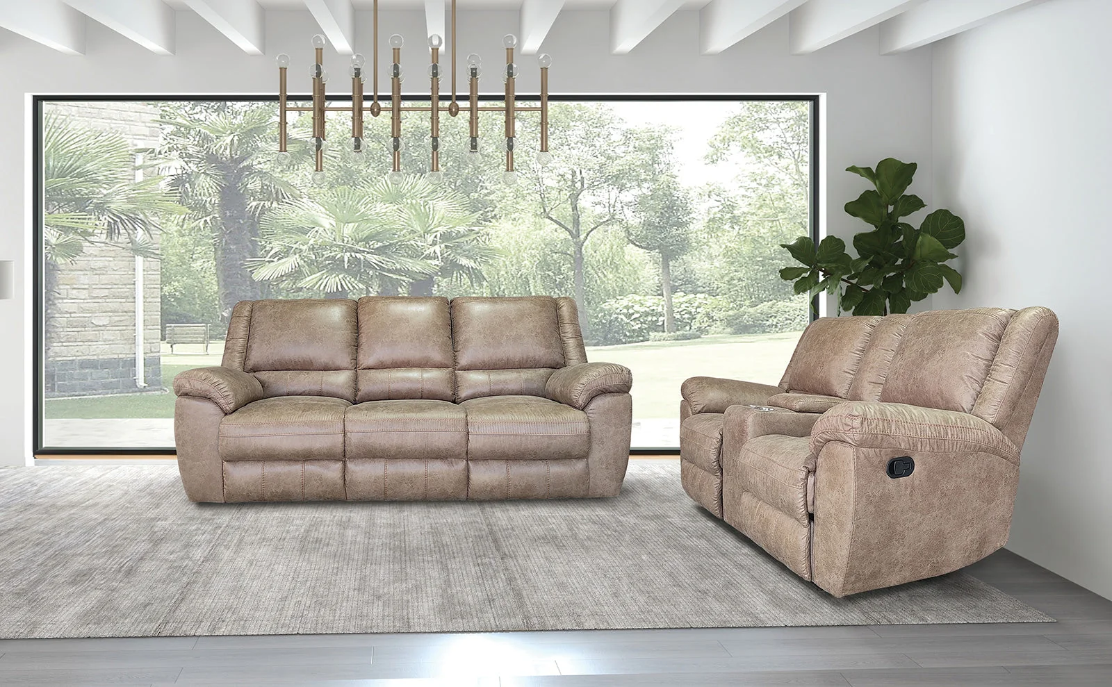 Jambi Brown Loveseat - Image 2