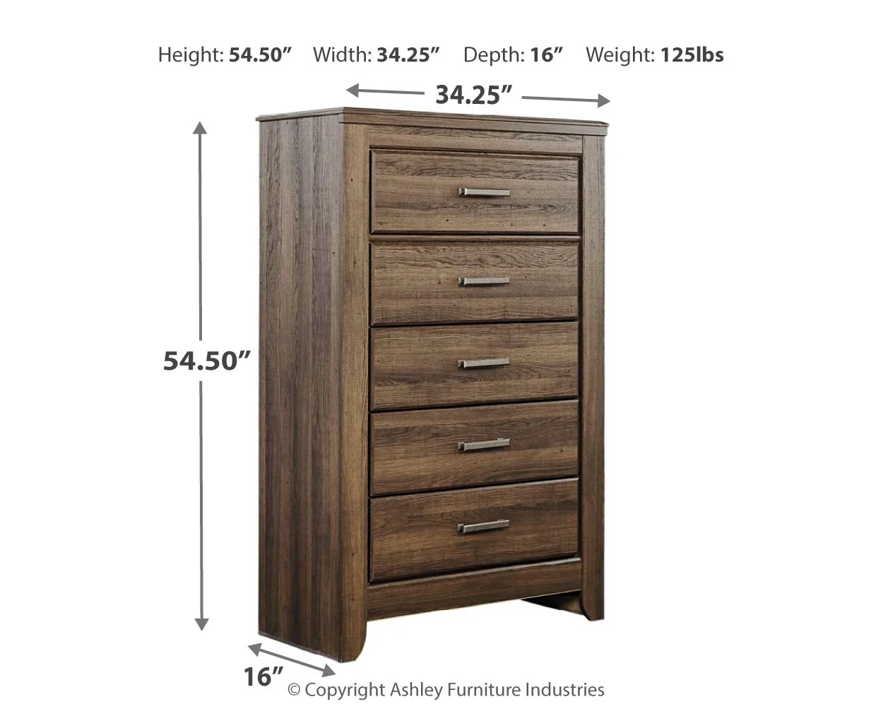 Juararo Five Drawer Chest - Image 8