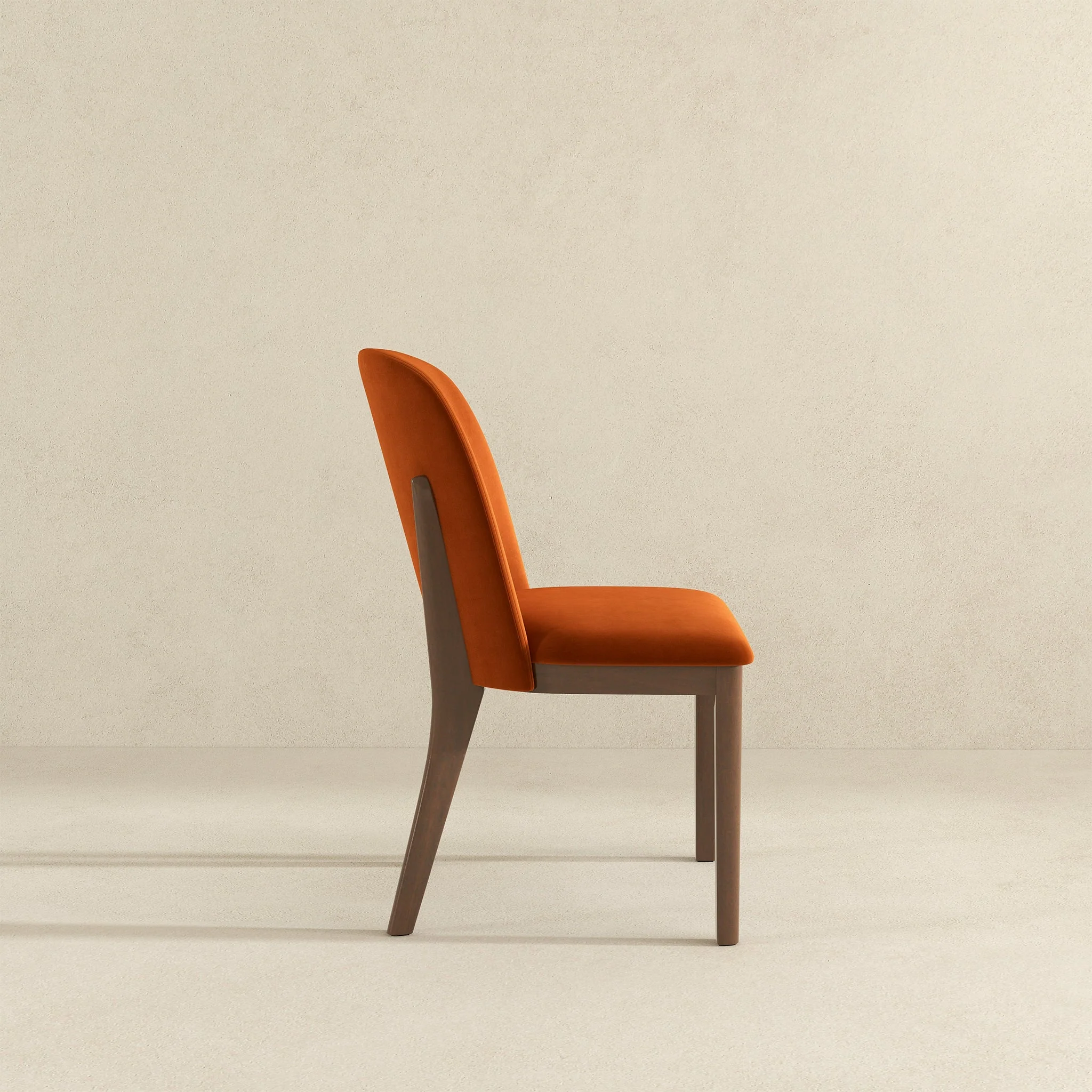 Kaitlyn  Burnt Orange Velvet Dining Chair (Set Of 2) - Image 3