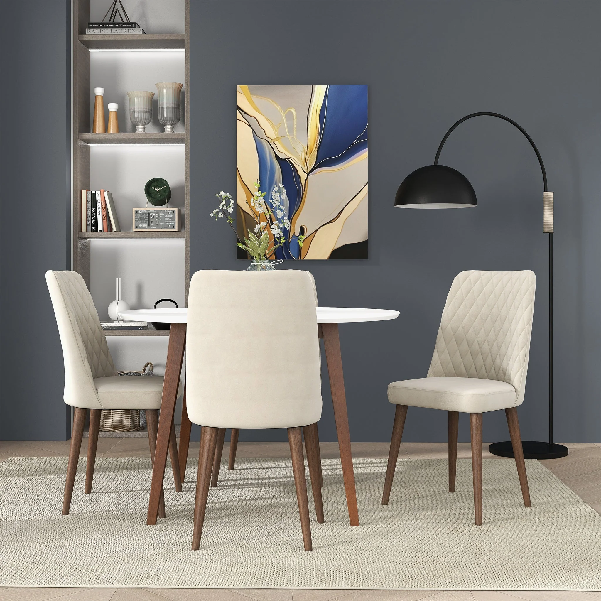 Katie Beige Velvet Dining Chair (Set Of 2) - Image 2