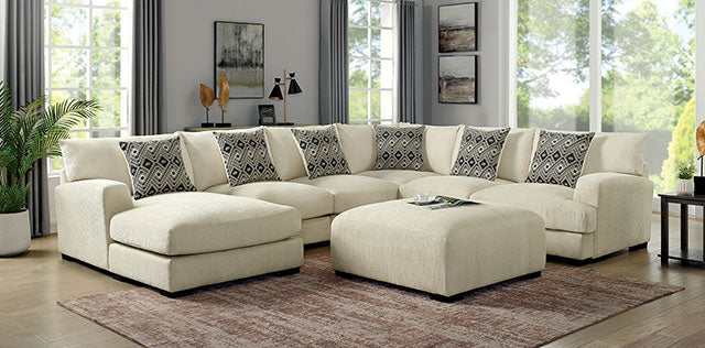 Kaylee Beige Ottoman - Image 2