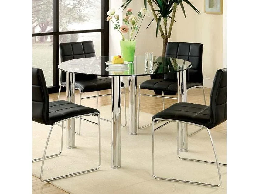 Kona Chrome Round Dining Table