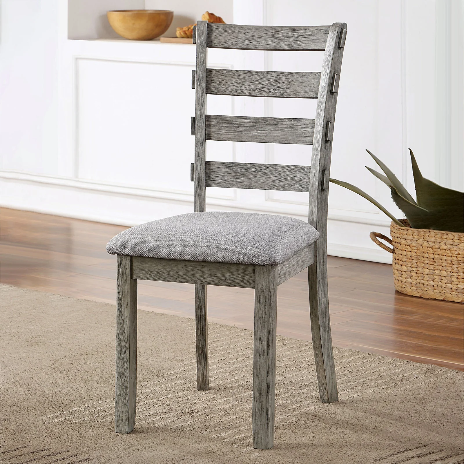Laquila Gray 6 Pc. Dining Room Set w/ Bench - Image 2