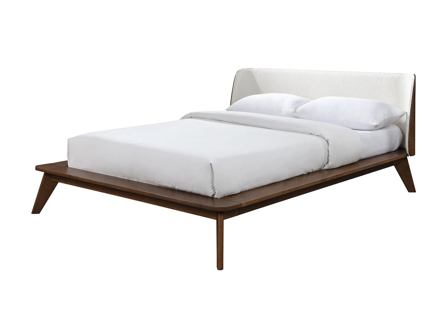Lenzburg Walnut/Beige Full Bed