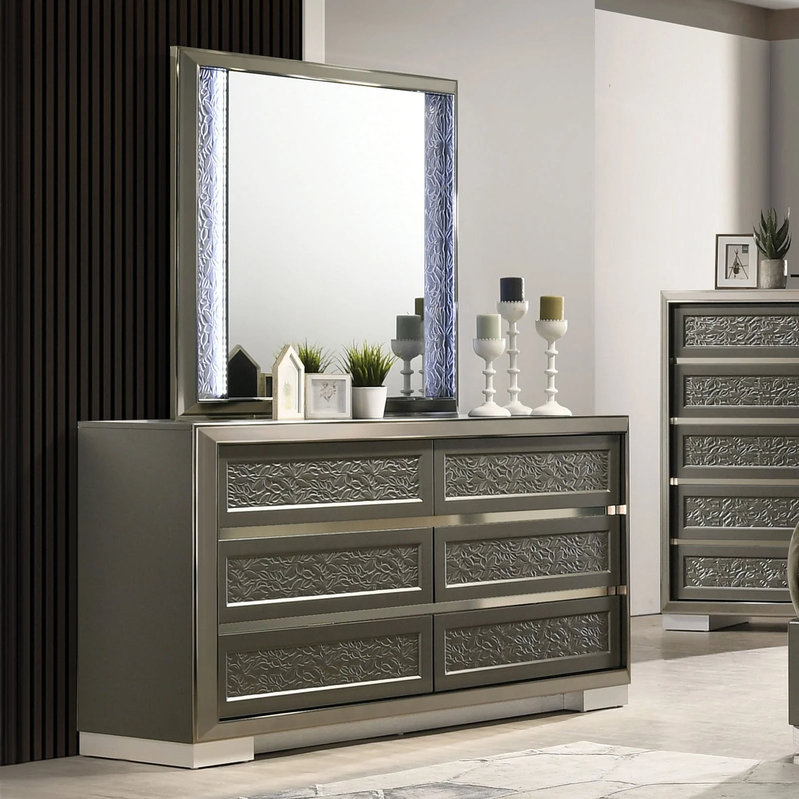Leyland Dark Gray Dresser - Image 2