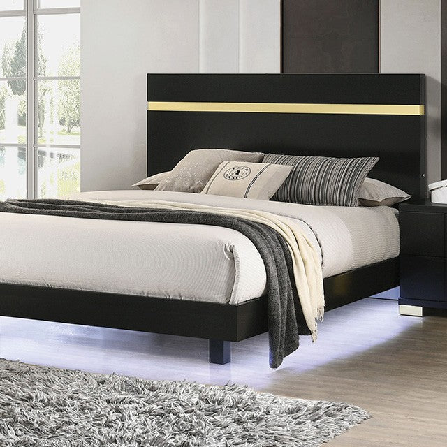 Lillestrom Black/Gold Queen 4 Piece Bedroom Set - Image 2
