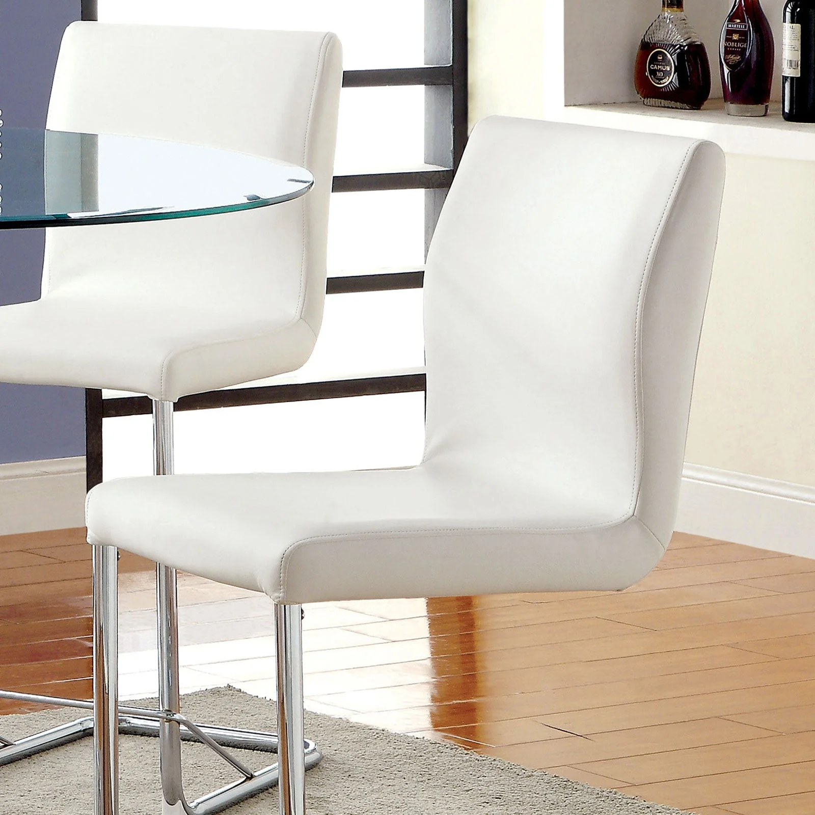 Lodia White 5 Pc. Round Counter Height Dining Room Set - Image 2
