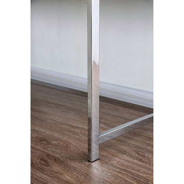Loke White/Chrome Computer Desk - Image 5