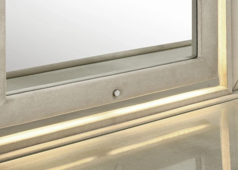 Lorient LED Dresser Mirror Ivory and Camel - Image 5