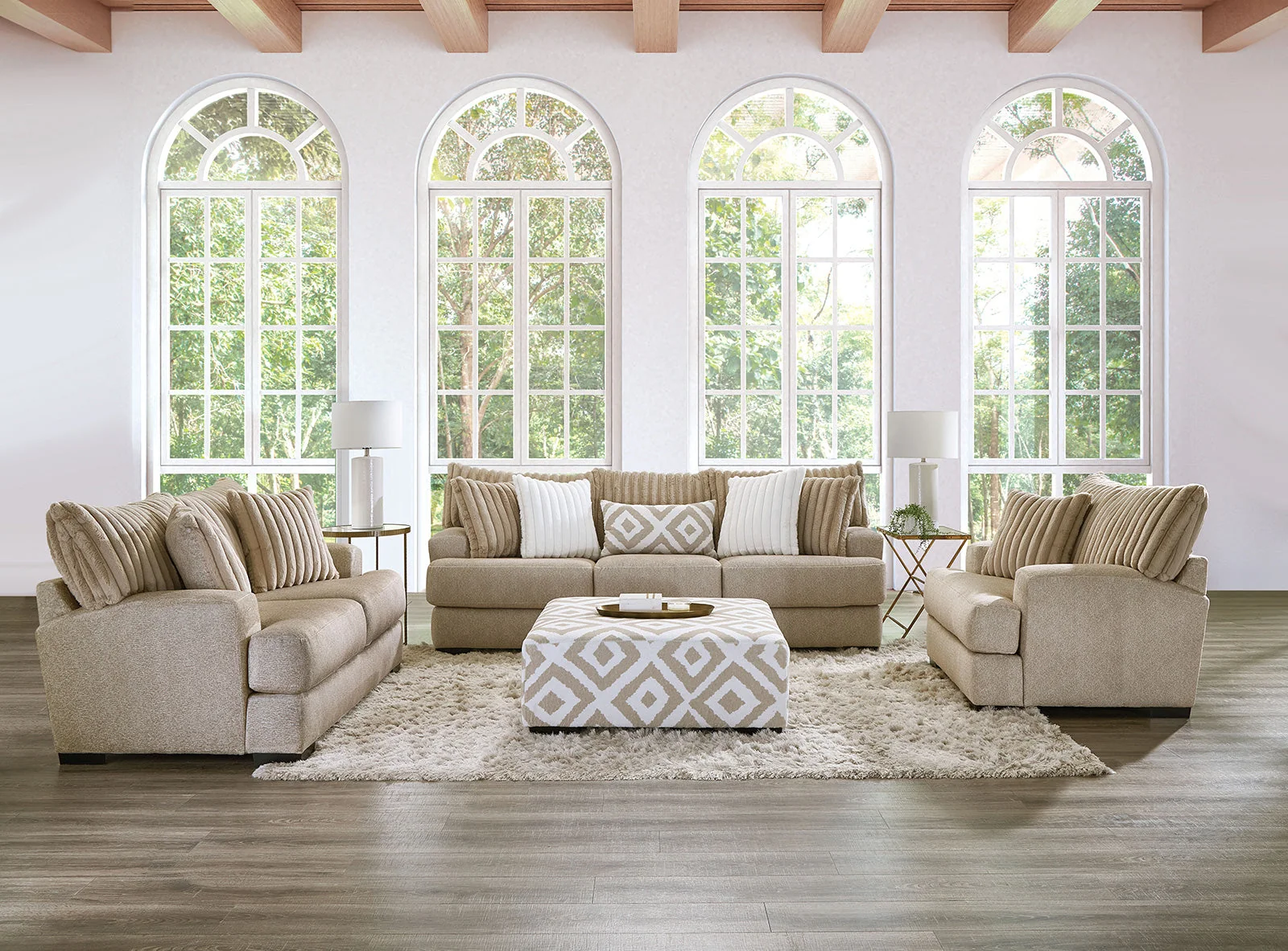 Loughlin Light Brown Chair - Image 3