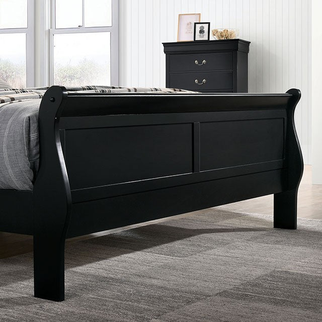 Louis Philippe Black Full Bed - Image 3