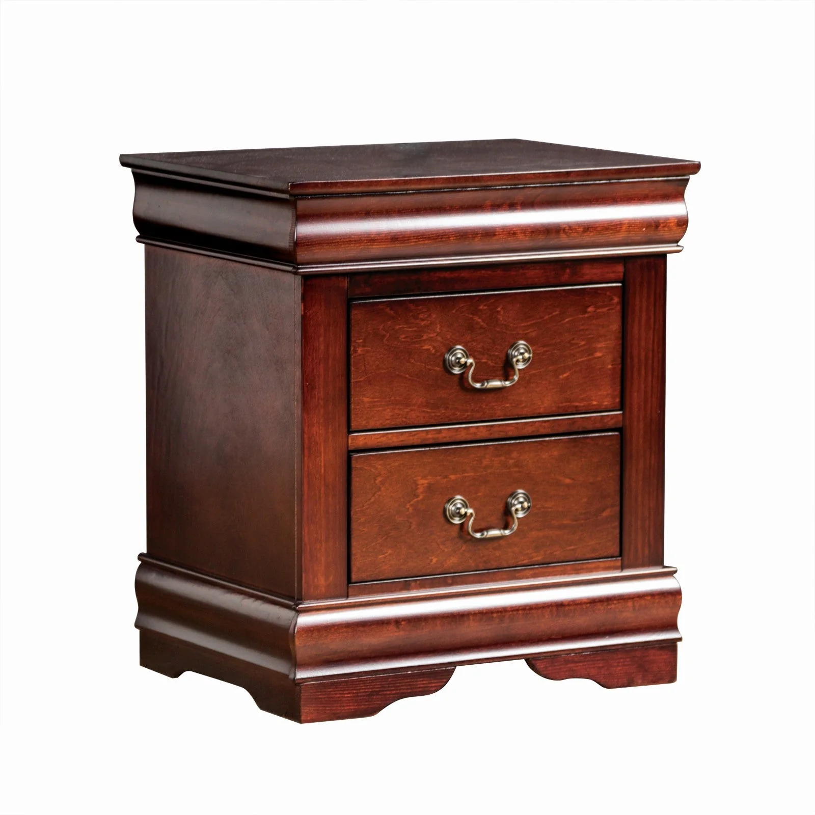 Louis Philippe Dark Cherry 5 Pc. Queen Bedroom Set w/ Chest - Image 5
