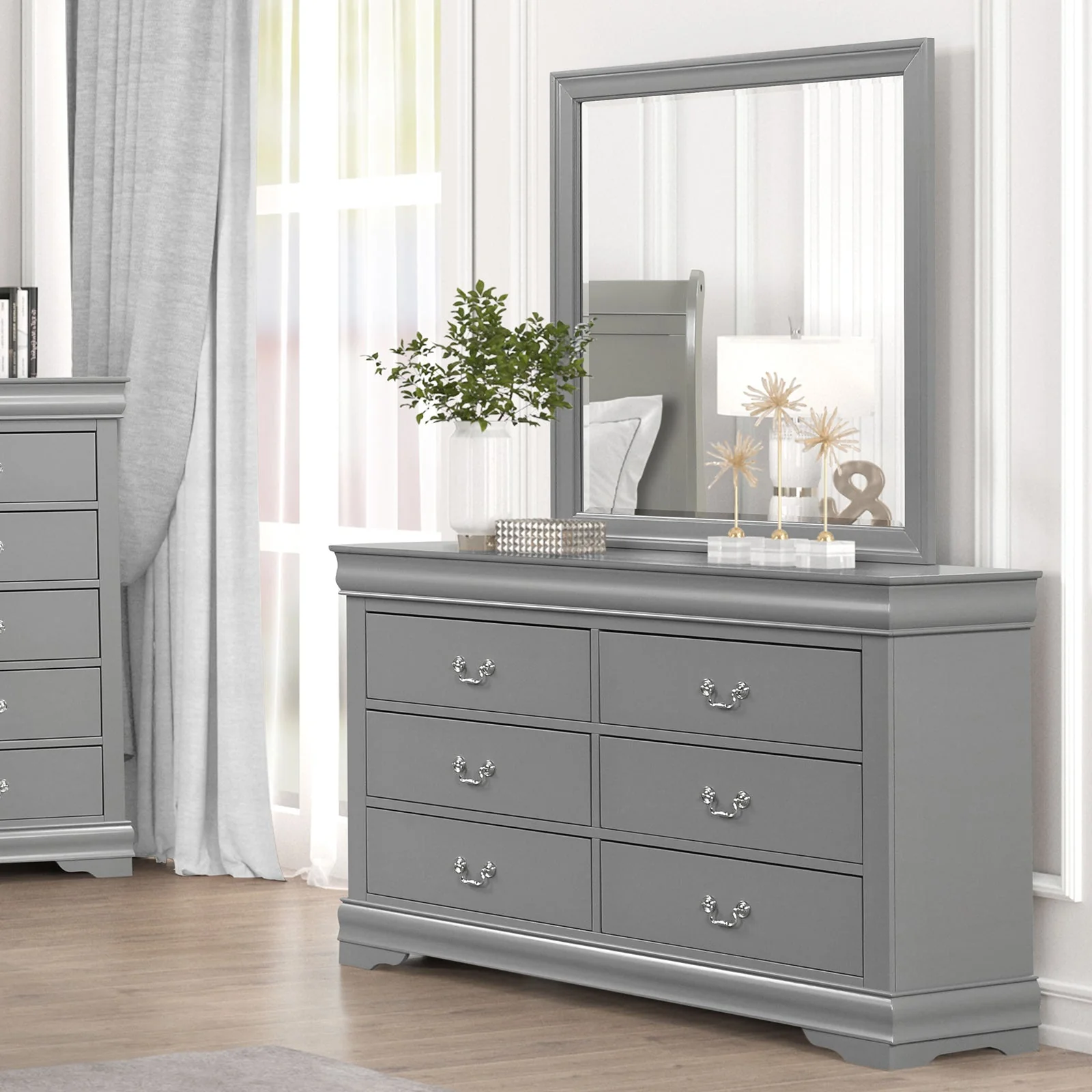 Louis Philippe Gray Dresser - Image 2