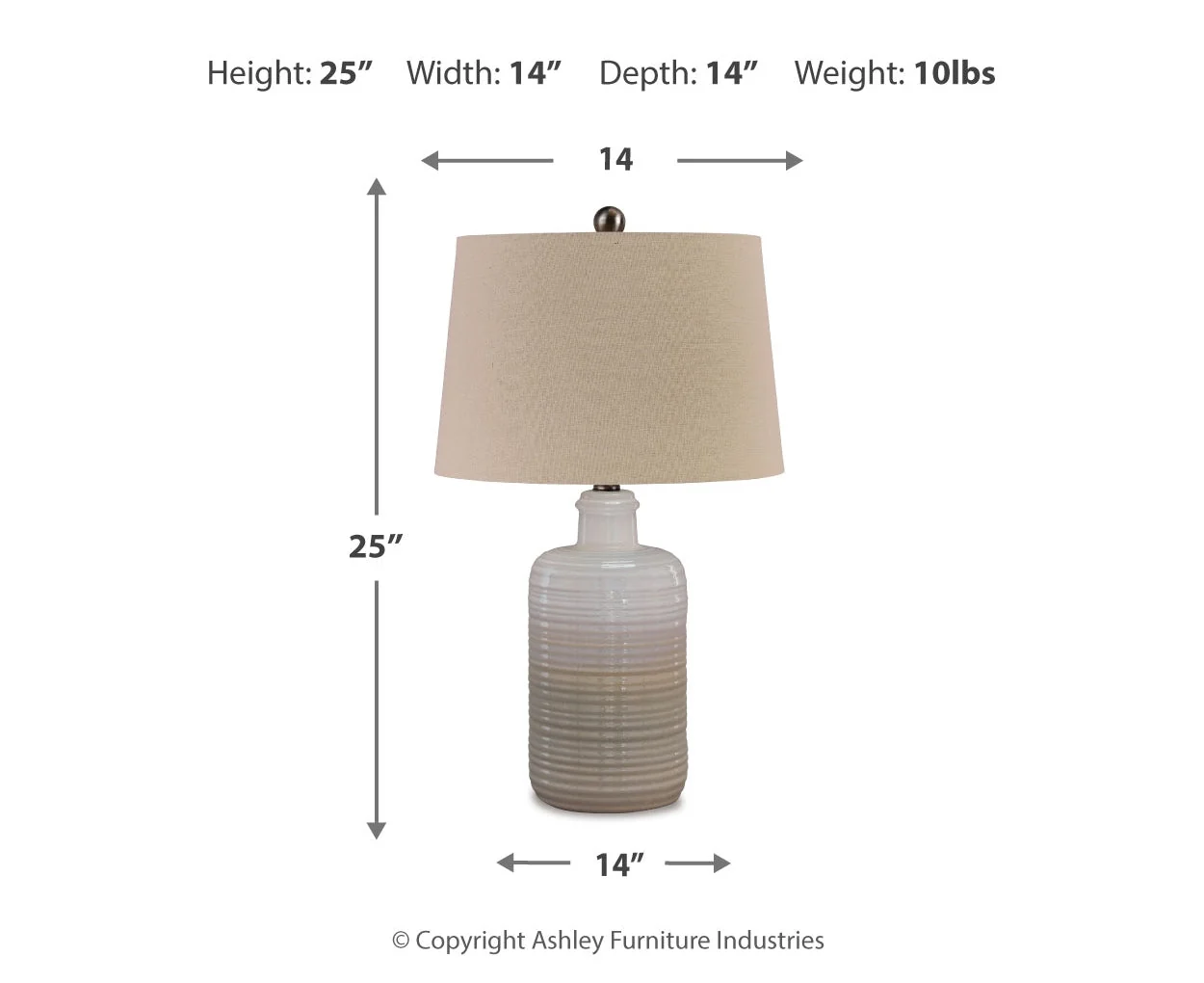 Marnina Ceramic Table Lamp - Image 4