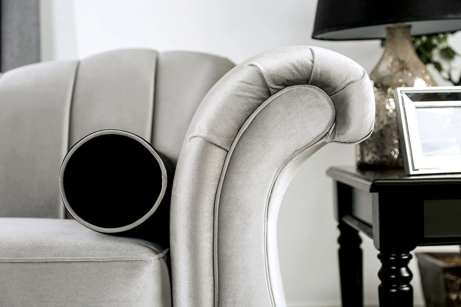 Marvin Pewter Loveseat - Image 4
