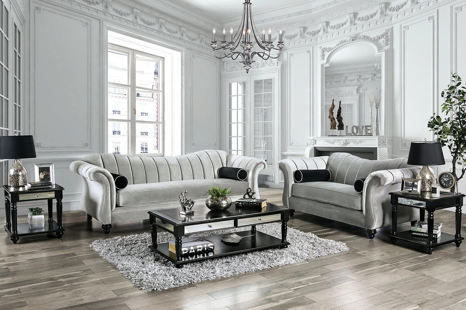 Marvin Pewter Loveseat - Image 7