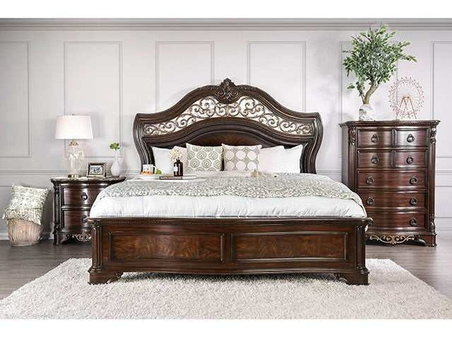 Menodora Brown Cherry Eastern King Bed
