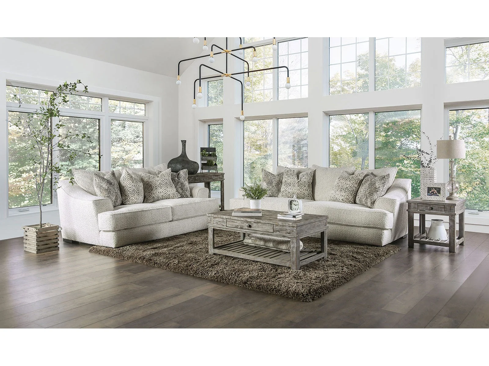 Moorpark Off-White Sofa & Loveseat