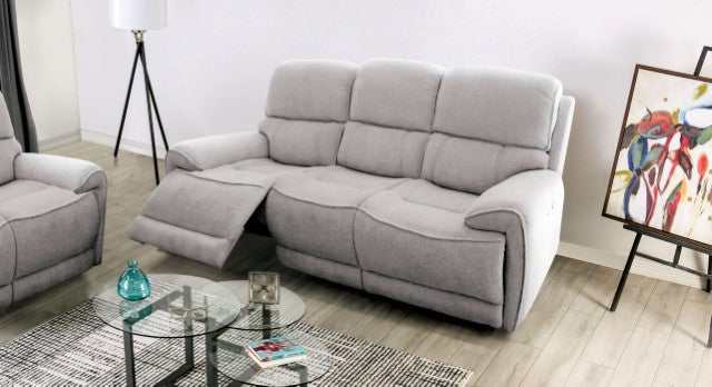 Morcote Light Gray Power Reclining Sofa - Image 2