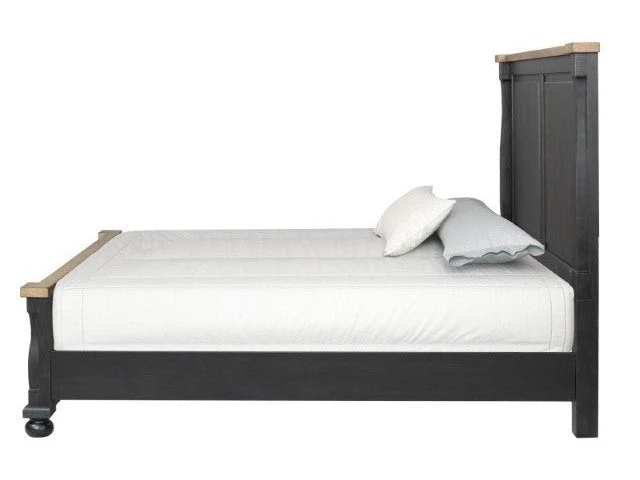 Neue Mills Black/Rustic Oak Eastern King Bed
