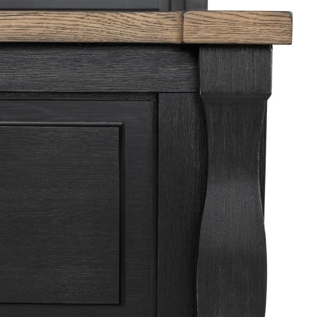 Neue Mills Black/Rustic Oak Queen 5 Piece Bedroom Set w/Chest (N2) - Image 5