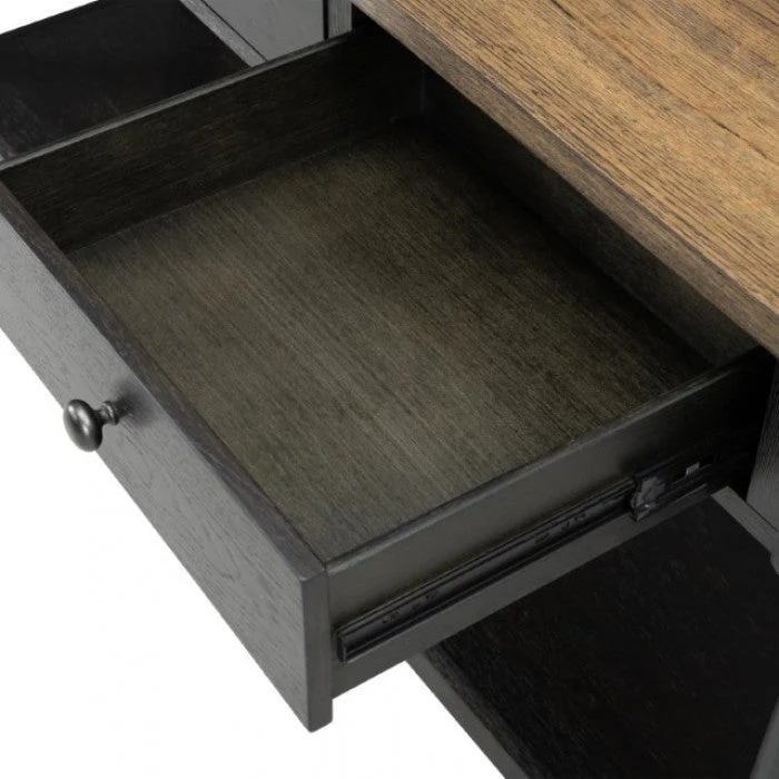 Neue Mills Weathered Black/Brown Sofa Table - Image 7