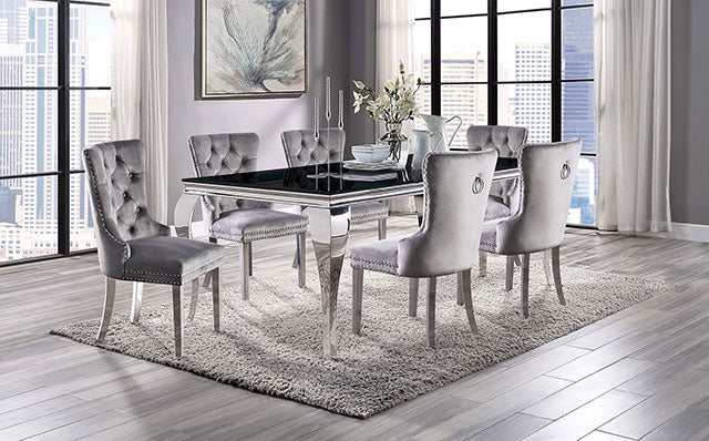 Neuveville Black/Chrome Dining Table - Image 2
