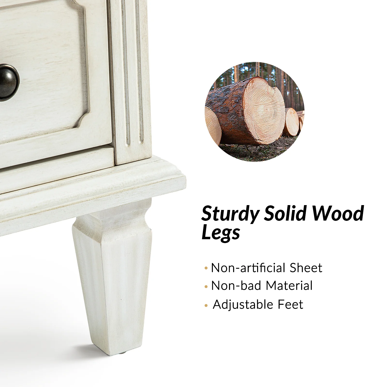 Davide Nightstand in White - Image 3
