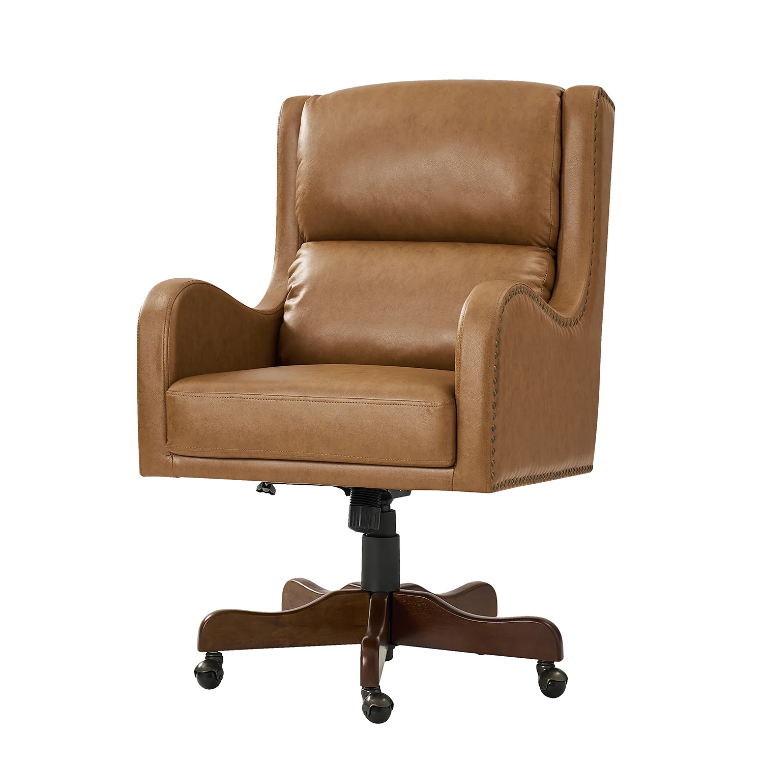 Viv Leather Executive Task Chair in Beige - Image 2