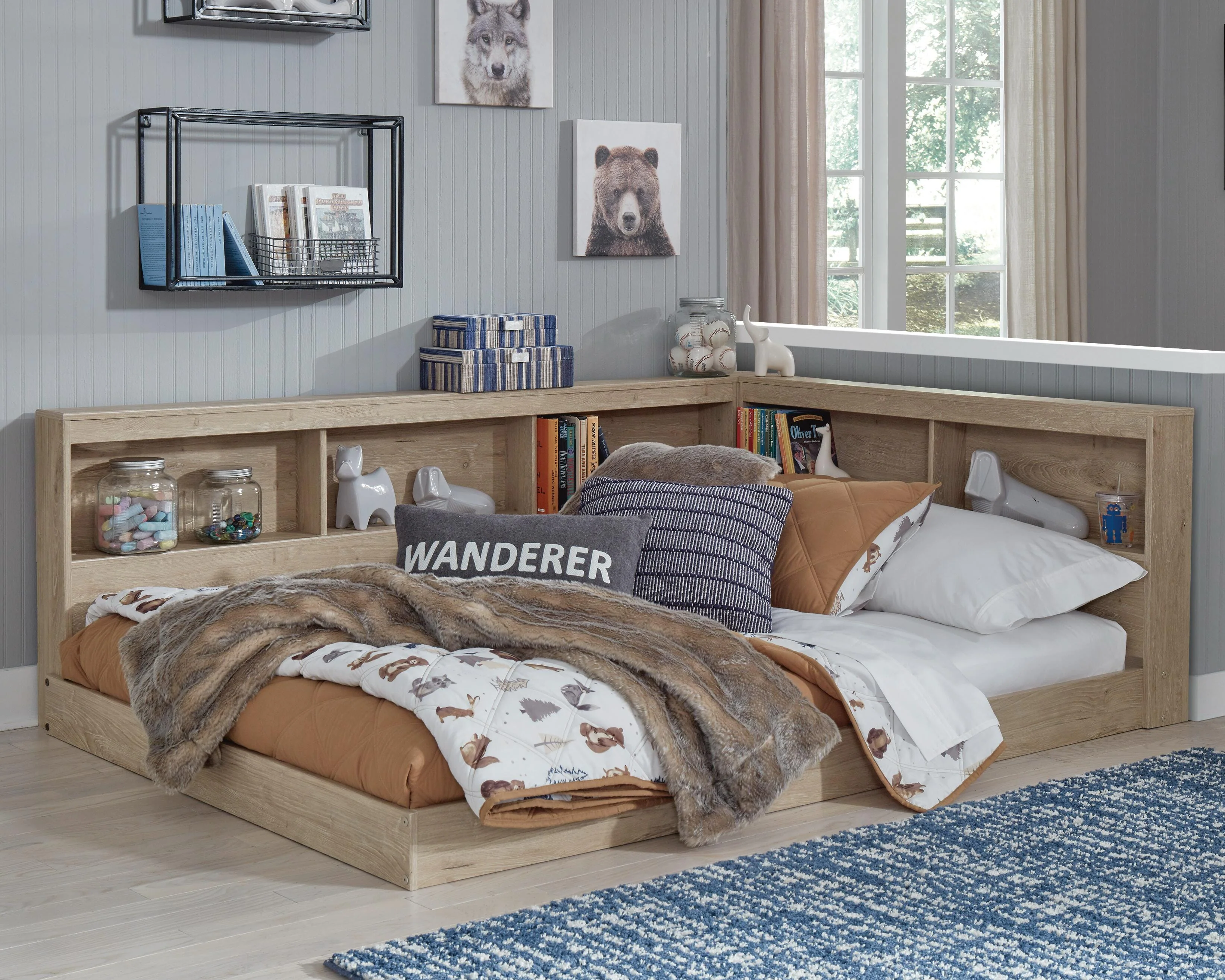 Oliah Bookcase Storage Bed - Image 3