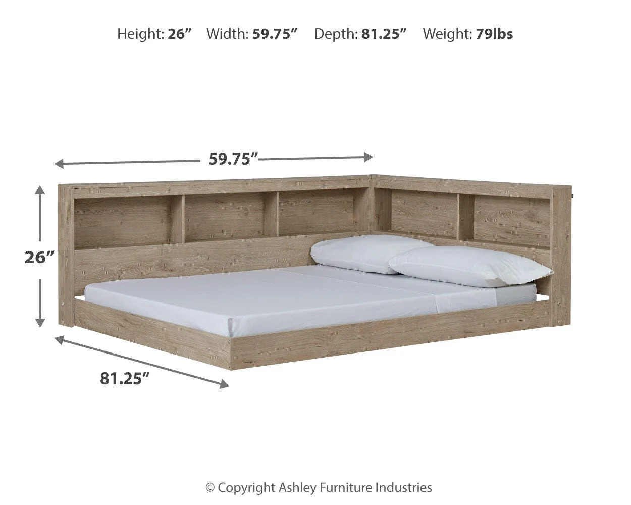 Oliah Bookcase Storage Bed - Image 7