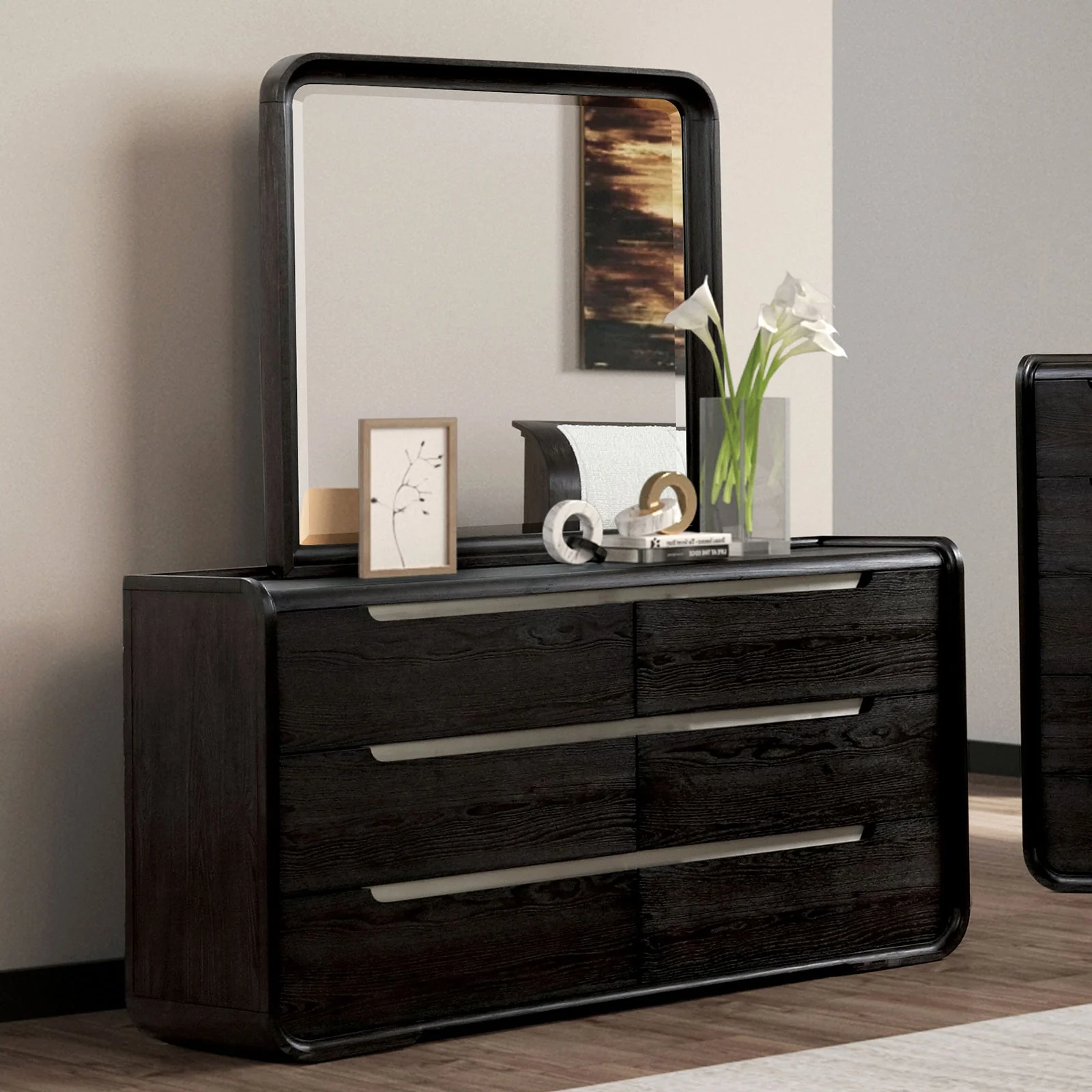 Osterley Black Queen 5 Piece Bedroom Set w/2 Nightstands - Image 5