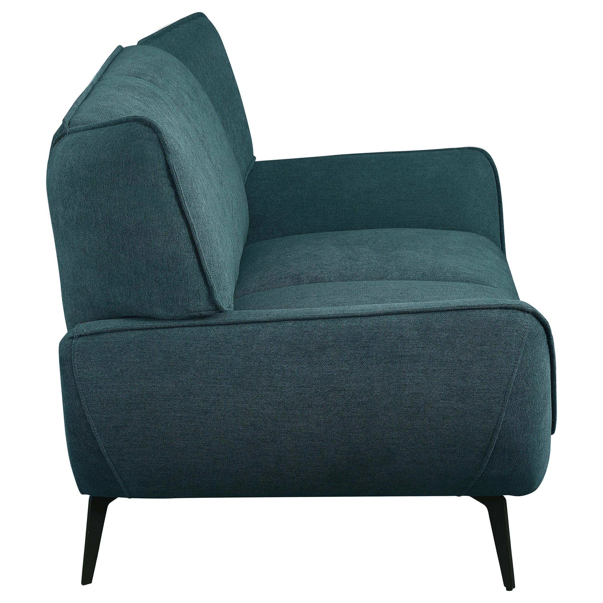 Acton Upholstered Flared Arm Loveseat Teal Blue - Image 9